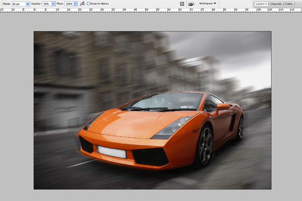 كيفية إنشاء تأثير الحركة السريعة في Photoshop 4