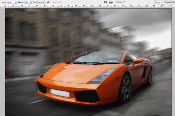 كيفية إنشاء تأثير الحركة السريعة في Photoshop 6