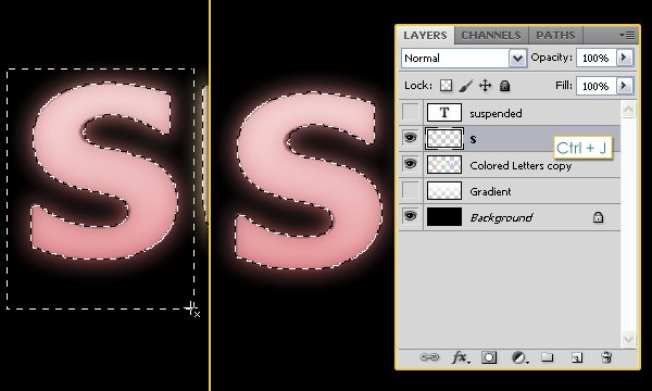 How to Create Suspended Text Effect in Adobe Photoshop 12