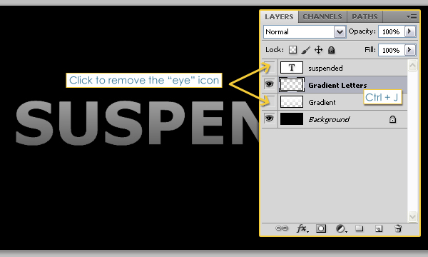 How to Create Suspended Text Effect in Adobe Photoshop 4