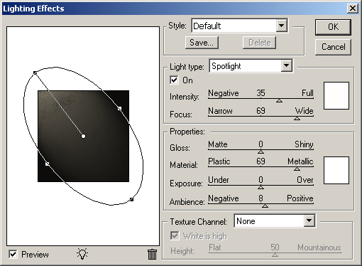 lighting effects settings