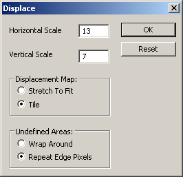 displace settings