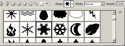 Snowflake Shapes Custom Shapes